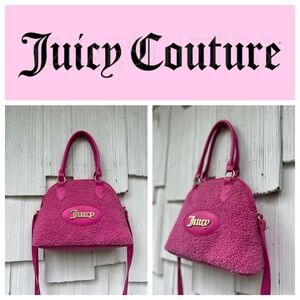 Juicy Couture Fuschia Faux Sherpa Crazy For‎ You Dome Satchel